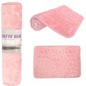 Antypoślizgowy Dywanik Łazienkowy z Mikrofibry w Kolorze Pudrowego Różu