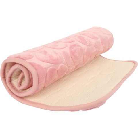 Antypoślizgowy Dywanik Łazienkowy z Mikrofibry w Kolorze Pudrowego Różu