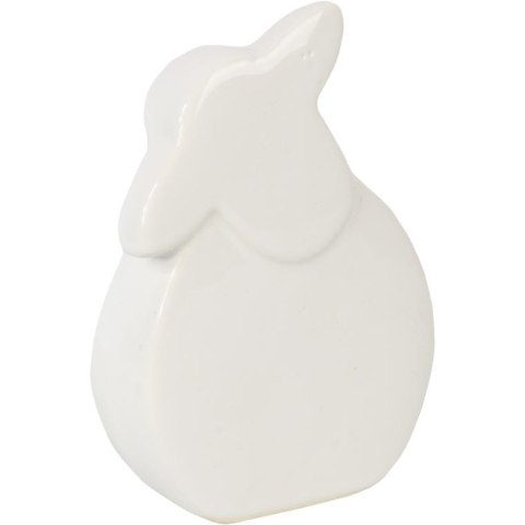 Baranek Wielkanocny z Białej Ceramiki - Elegancka Dekoracja Świąteczna 10cm