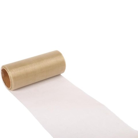 Beżowa Organza na Szpuli - Szerokość 12 cm, Długość 9m