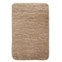 Beżowy Dywanik Łazienkowy z Mikrofibry Antypoślizgowy 45x70 cm