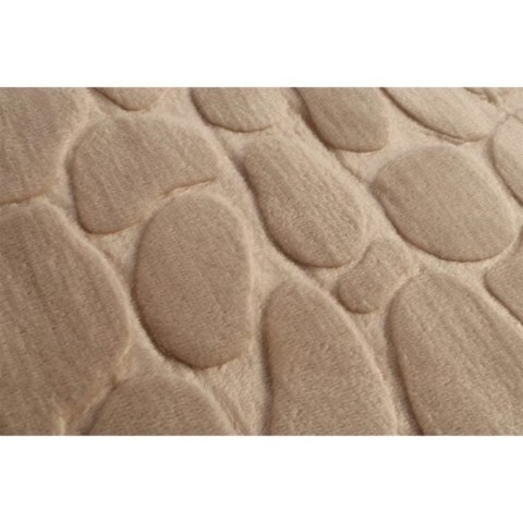 Beżowy Dywanik Łazienkowy z Mikrofibry Antypoślizgowy 45x70 cm