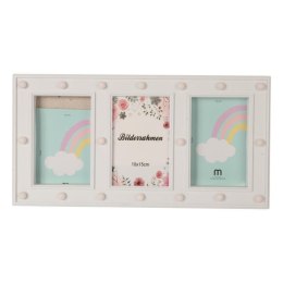 Biała Ramka Dekoracyjna z Podświetleniem LED 40x20cm