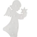 Biały Anioł LED 9l z Dekoracją Świetlną na Baterie 2xAA, 28 cm