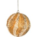 Bombka styropianowa złota z brokatem