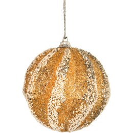 Bombka styropianowa złota z brokatem