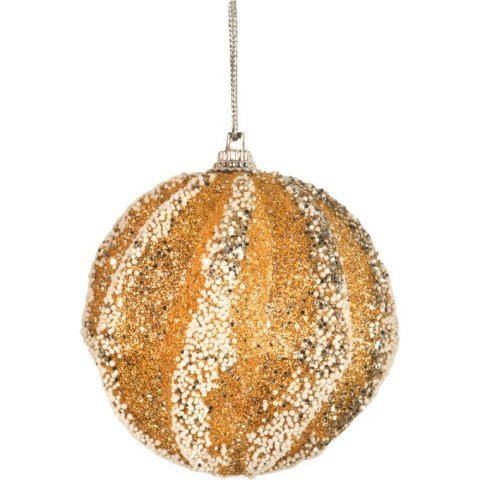 Bombka styropianowa złota z brokatem