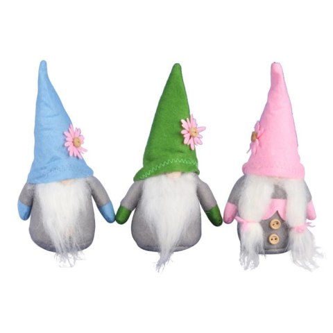 Dekoracyjny Skrzat Wielkanocny z Brodą i Niebieską Czapką 15 cm