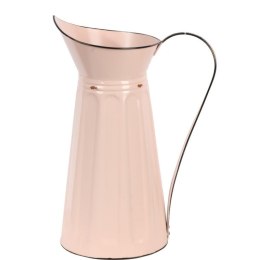 Dzban Dekoracyjny Vintage do Kwiatów Koloru Pudrowego Różu z Efektem Postarzania