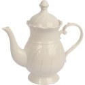 Dzbanek ceramiczny do herbaty w kolorze białym 25 cm