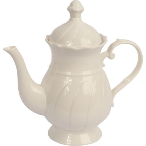Dzbanek ceramiczny do herbaty w kolorze białym 25 cm