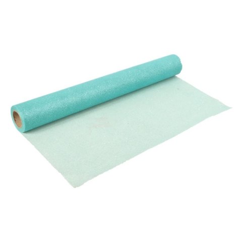 Ekskluzywny Tiul Organza z Brokatem Świecący w Ciemności - Kolor Turkusowy