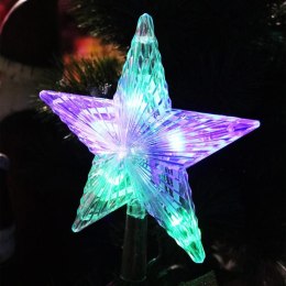 Gwiazda LED na czubek choinki z płynącym multi światłem