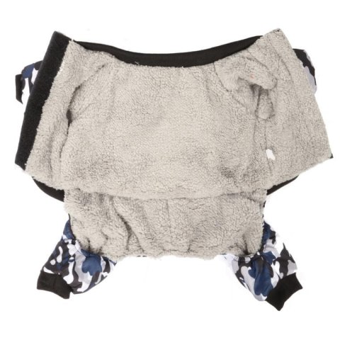 Kombinezon CiepłoChron L dla Średnich Psów - Wodoodporny i Wiatroszczelny w Kolorze Moro Grafitowo-Szarym