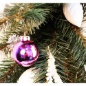 Komplet 12 Fioletowych Bombek Szklanych Mix: Matowe i Błyszczące, Średnica 6 cm