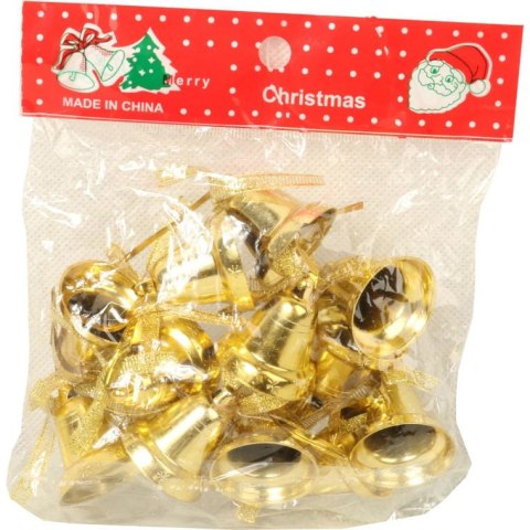 Komplet 12 Złotych Dzwonków na Zawieszkach