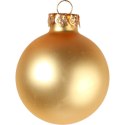 Komplet 12 bombek szklanych mix w kolorze złotym