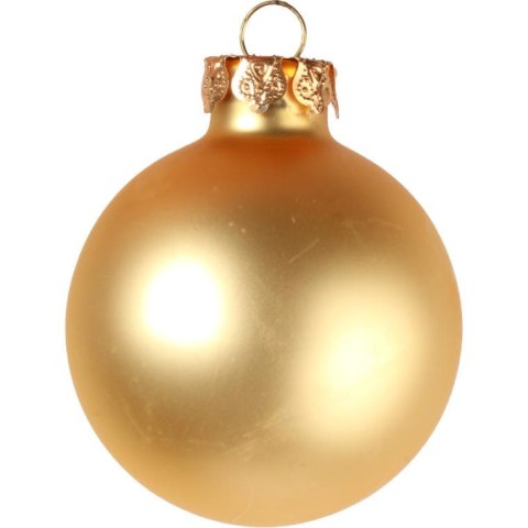 Komplet 12 bombek szklanych mix w kolorze złotym