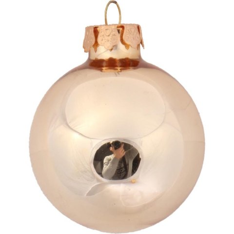 Komplet 12 bombek szklanych mix w kolorze złotym