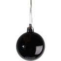 Komplet 16 Czarnych Bombek Plastikowych - Mix Mat i Połysk - w Tubie, 6 cm