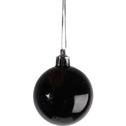 Komplet 16 Czarnych Bombek Plastikowych - Mix Mat i Połysk - w Tubie, 6 cm