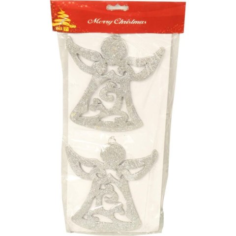 Komplet, 2 aniołków brokatowych, XCN-20782