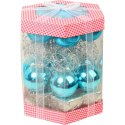 Komplet 28 Zawieszek na Choinkę Mix: Bombki Jedwabne, Kule Druciane, Prezenciki, Bombki Plastikowe w Kolorze Turkusowo-Srebrnym
