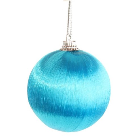 Komplet 28 Zawieszek na Choinkę Mix: Bombki Jedwabne, Kule Druciane, Prezenciki, Bombki Plastikowe w Kolorze Turkusowo-Srebrnym