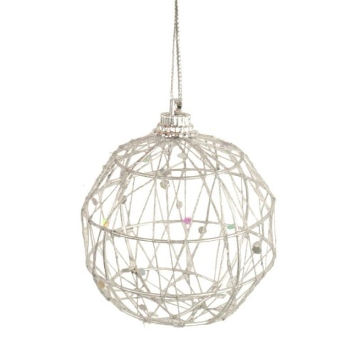 Komplet 28 Zawieszek na Choinkę Mix: Bombki Jedwabne, Kule Druciane, Prezenciki, Bombki Plastikowe w Kolorze Turkusowo-Srebrnym