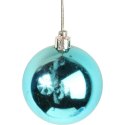 Komplet 28 Zawieszek na Choinkę Mix: Bombki Jedwabne, Kule Druciane, Prezenciki, Bombki Plastikowe w Kolorze Turkusowo-Srebrnym