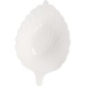 Komplet 3 Białych Misek Ceramicznych w Kształcie Liścia II