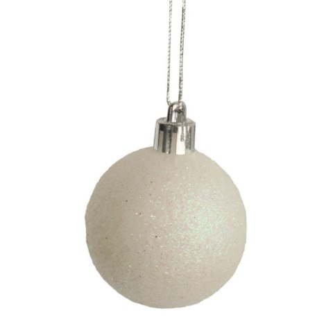 Komplet 30 bombek plastikowych w grafitowo-białym kolorze