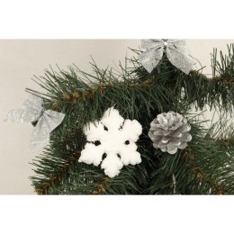 Komplet 6 Białych Styropianowych Śnieżynek - Zawieszki o Wysokości 6 cm