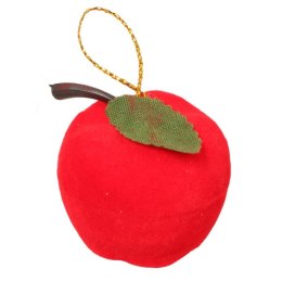 Komplet 6 Czerwonych Jabłek Flokowanych na Zawieszki