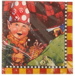 Komplet serwetek papierowych w kształcie Mikołaja