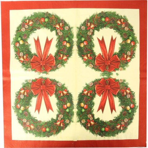 Komplet serwetek papierowych w kształcie wieńca