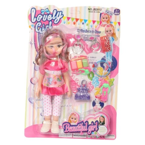 Kompletny Zestaw Lalka z Akcesoriami i Kosmetykami do Makijażu