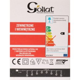 Kurtyna Świetlna Niebiesko-Białe Gwiazdki 28 LED z Zasilaniem Sieciowym, Odporna na Warunki Zewnętrzne IP44, Długość 1,05 m