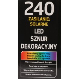 LAMPKI CHOINKOWE 240 LED-SOLARY MULTI