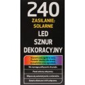 LAMPKI CHOINKOWE 240 LED SOLARY ZIMNY BIAŁY