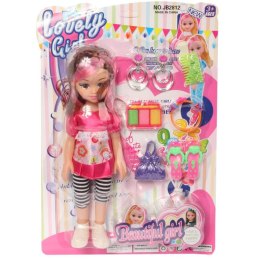 Lalka Stylizacyjna z Akcesoriami Modowymi i Zestawem do Malowania