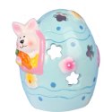 Lampion Ceramiczny Wielkanocny Jajko z Zajączkiem w Kolorze Różowym na Świeczkę Tealight