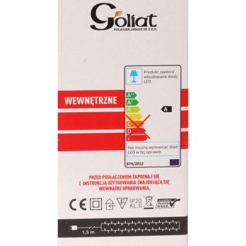 Lampki Choinkowe o Ciepłym Białym Świetle, 100 LED, Ring, Użytek Wewnętrzny, 495cm, Zasilanie Sieciowe