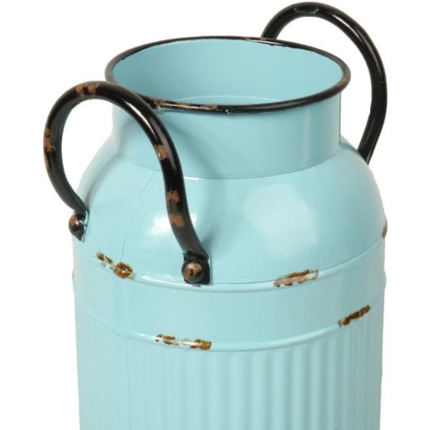 Metalowa Kanka Dekoracyjna w Kolorze Miętowym, Styl Vintage, 21x13 cm