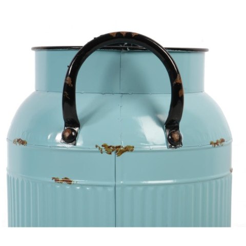 Metalowa Kanka Vintage Miętowa z Efektem Postarzania 27x18x13 cm