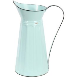 Metalowy Dzban dekoracyjny z efektem postarzania w kolorze miętowym