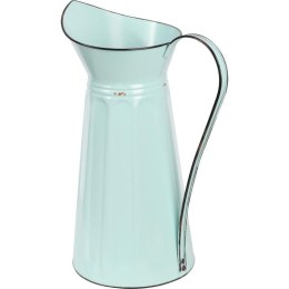 Metalowy Dzban dekoracyjny z efektem postarzania w kolorze miętowym