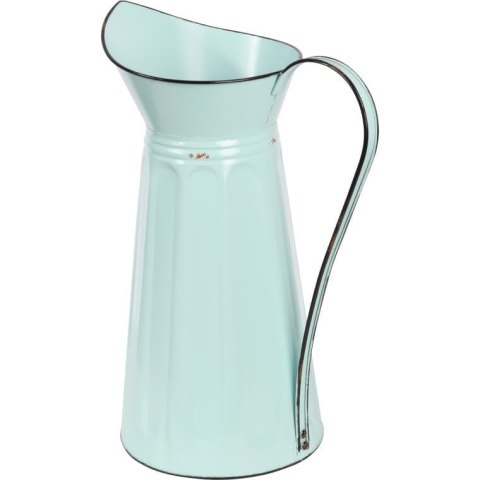 Metalowy Dzban dekoracyjny z efektem postarzania w kolorze miętowym