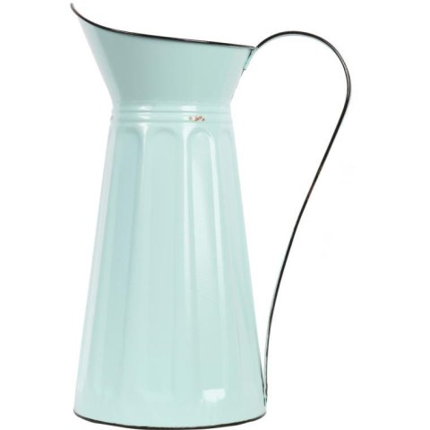 Metalowy Dzban dekoracyjny z efektem postarzania w kolorze miętowym