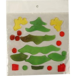 Naklejki na okno choinka żelowa